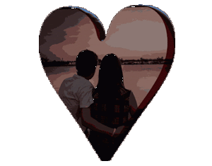 Gif animé coeur couple amoureux